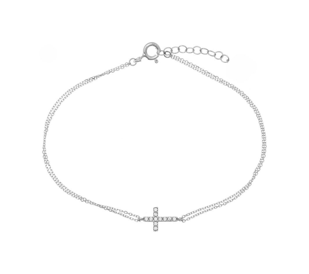 Bracelet gold K14 with zirconia