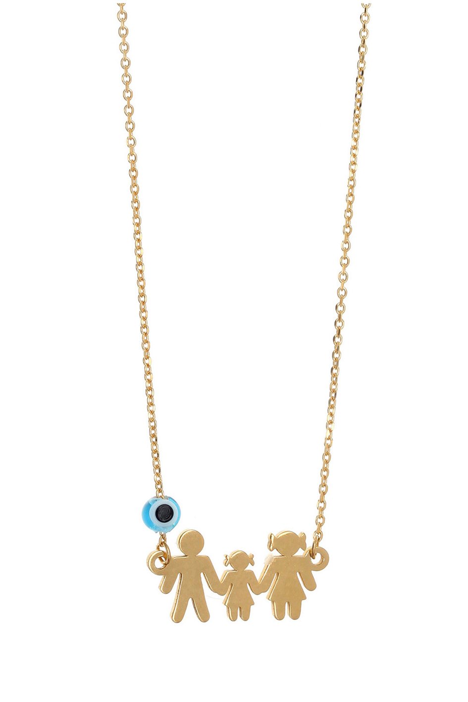 Κολιέ ασήμι 925 επιχρυσωμένο &amp; με ματάκι