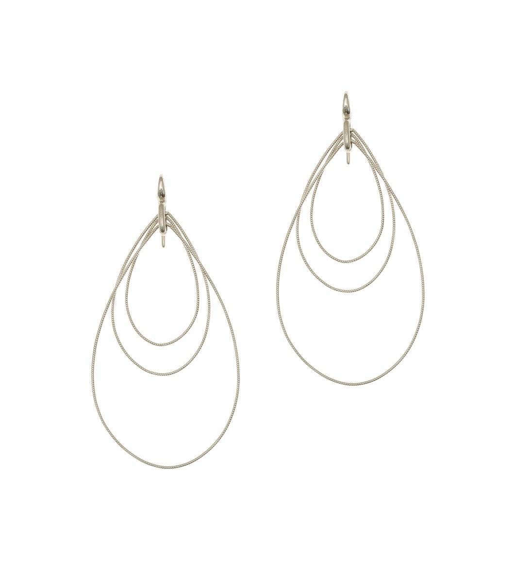 Σκουλαρίκια ασήμι 925 επιπλατινωμένα  (8 εκ μήκος, 6 εκ x 4 εκ η σταγόνα)