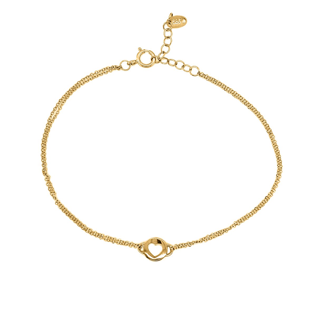 Bracelet gold 14 carats with Synthetic Stones