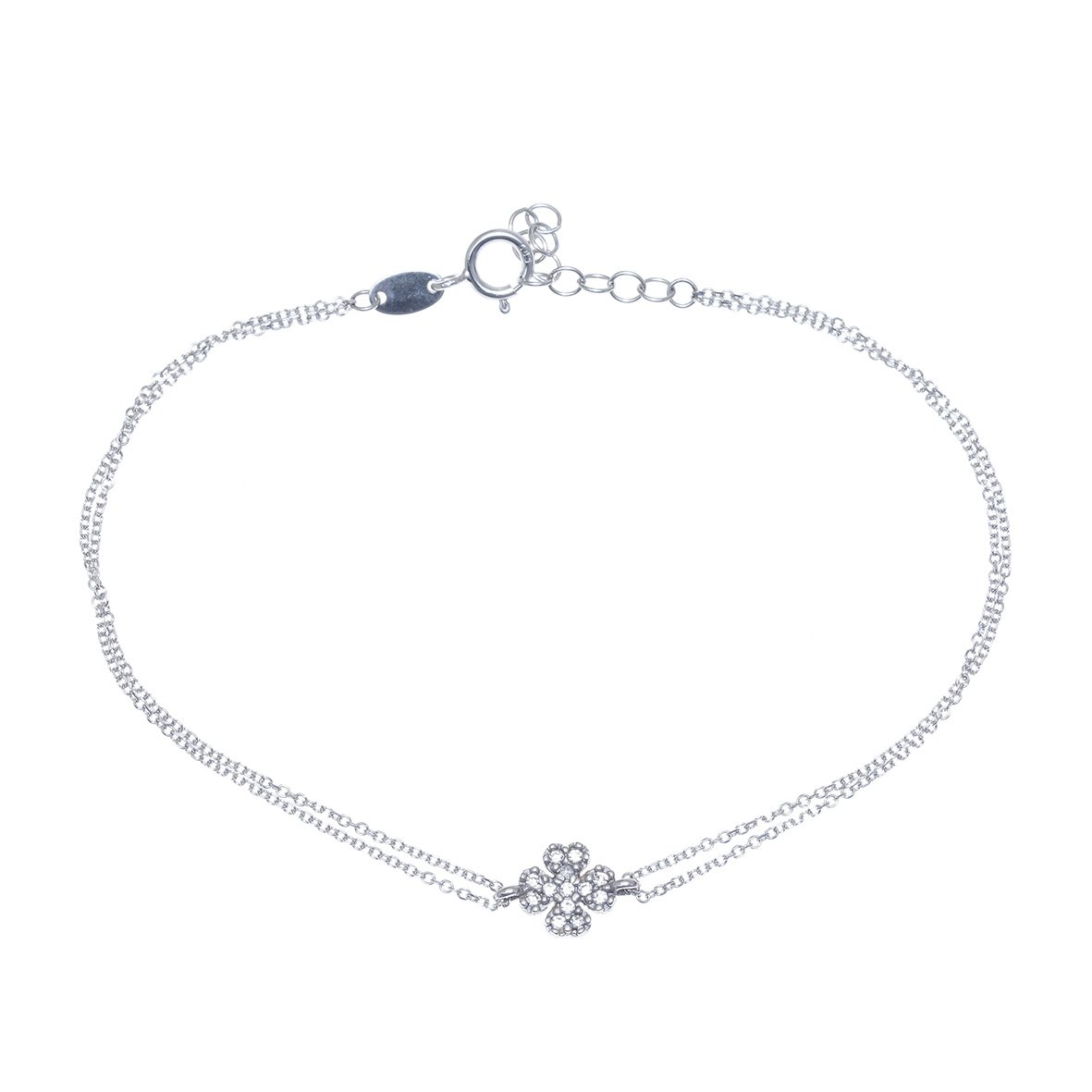 Bracelet gold K14 with zirconia