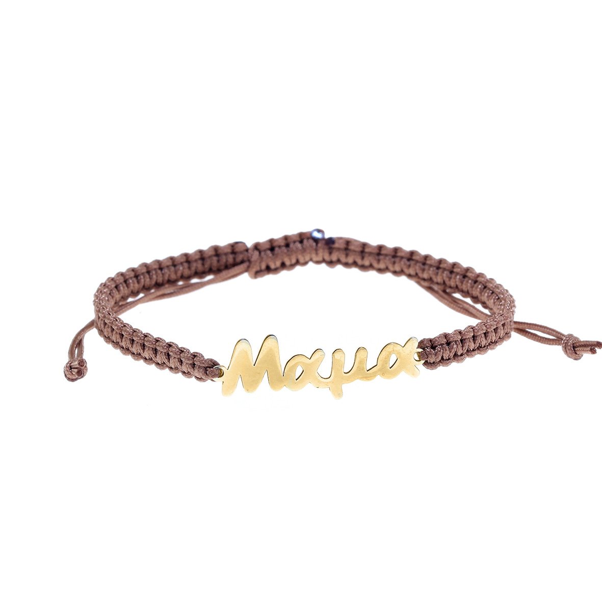 Bracelet gold K14 with cord