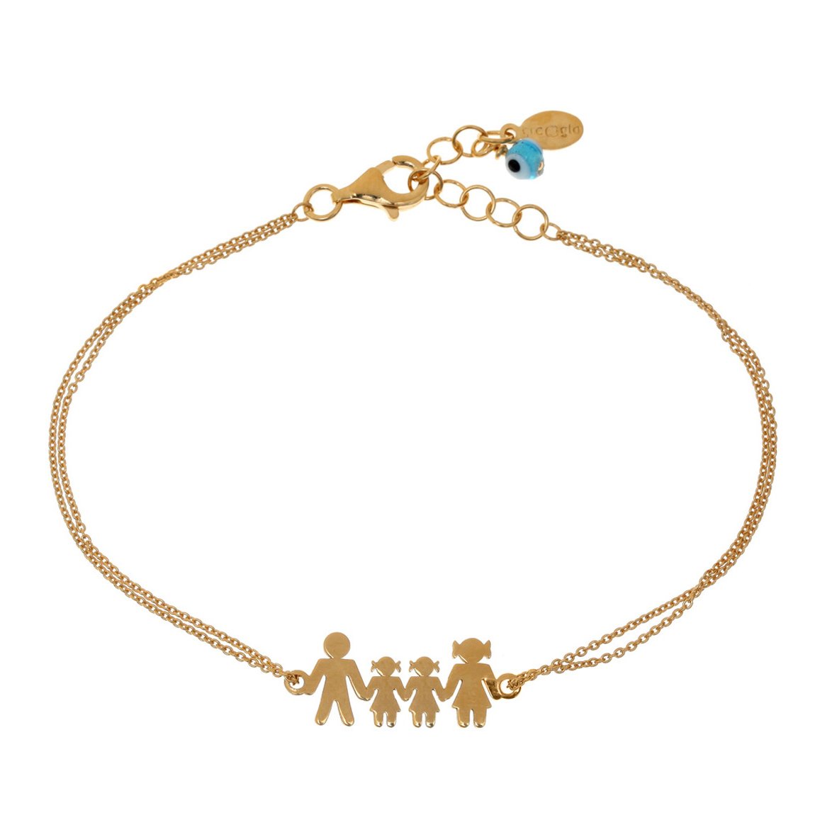 Βραχιόλι ασήμι 925 με επιχρύσωση &amp; με ματάκι