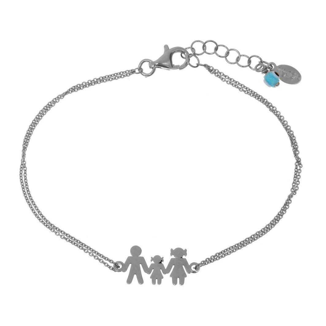 Βραχιόλι ασήμι 925 επιπλατινωμένο με ματάκι