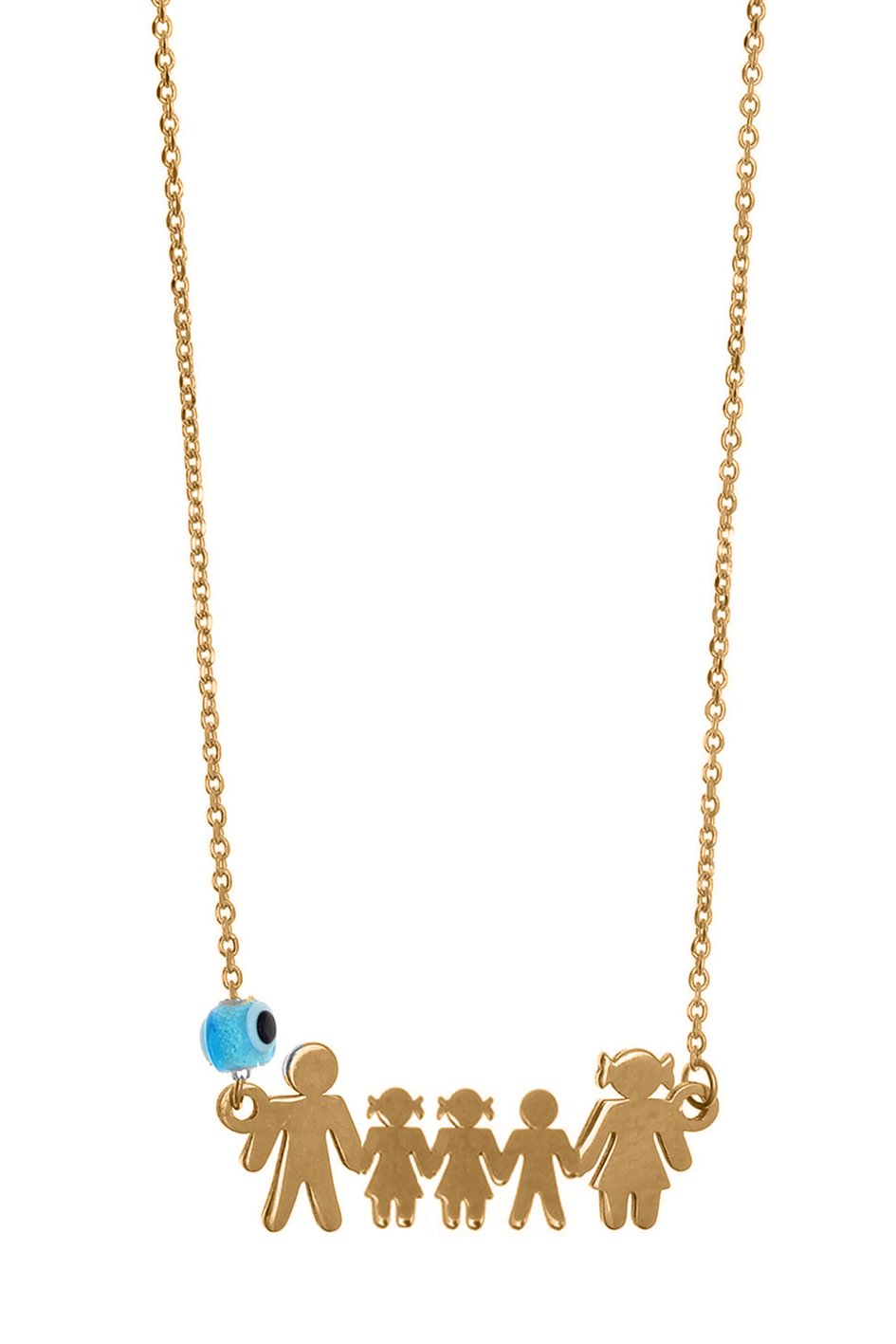 Κολιέ ασήμι 925 επιχρυσωμένο με ματάκι