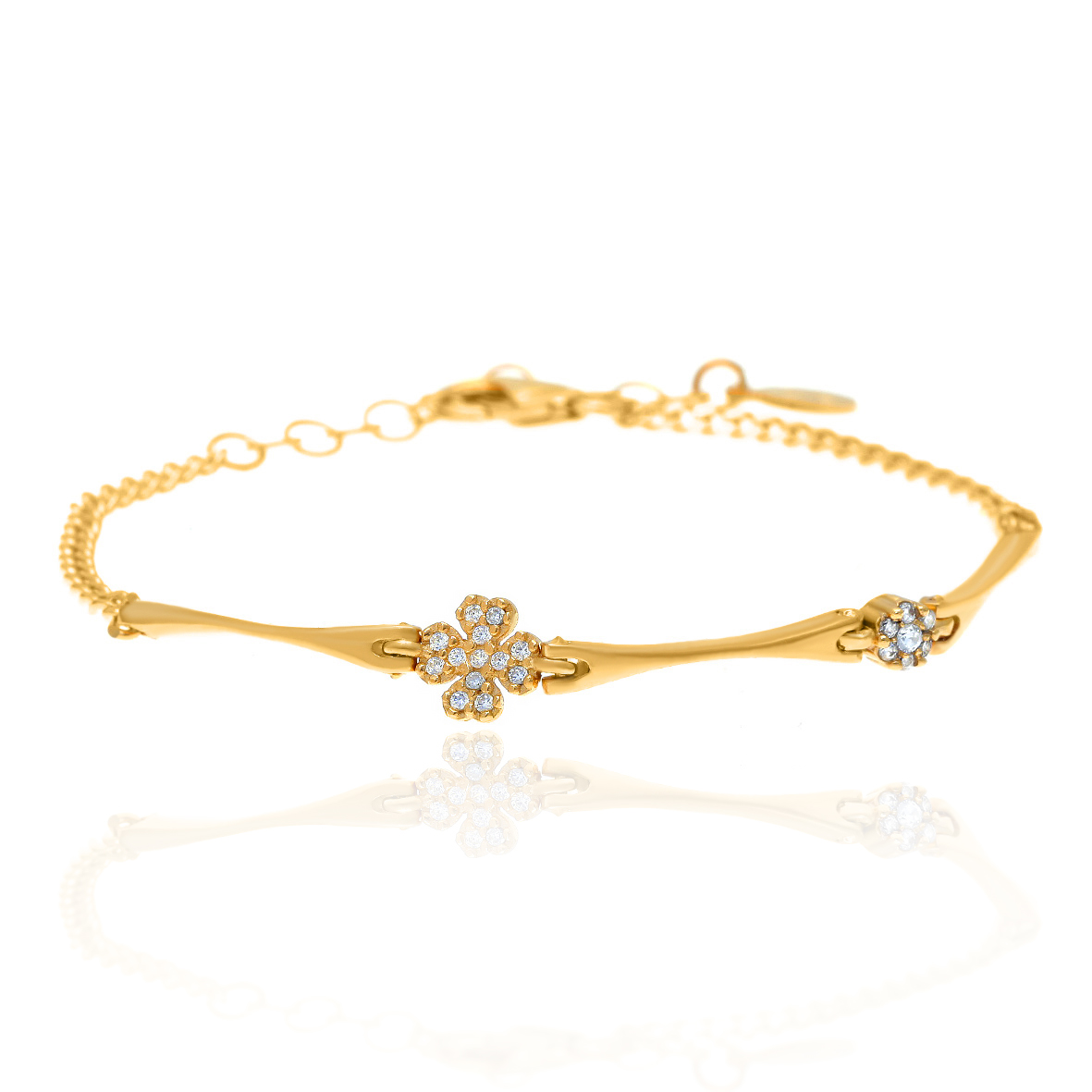 Βραχιόλι ασήμι 925 επιχρυσωμένο με zirconia