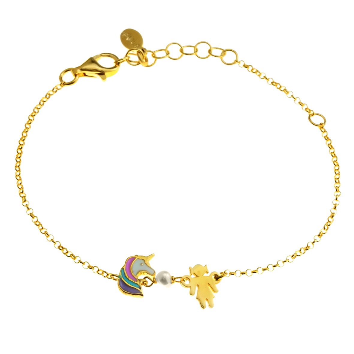 Βραχιόλι ασήμι 925 επιχρυσωμένο με σμάλτο