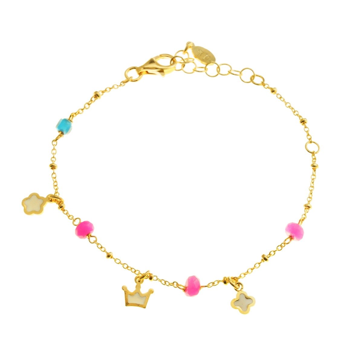 Βραχιόλι ασήμι 925 επιχρυσωμένο με σμάλτο