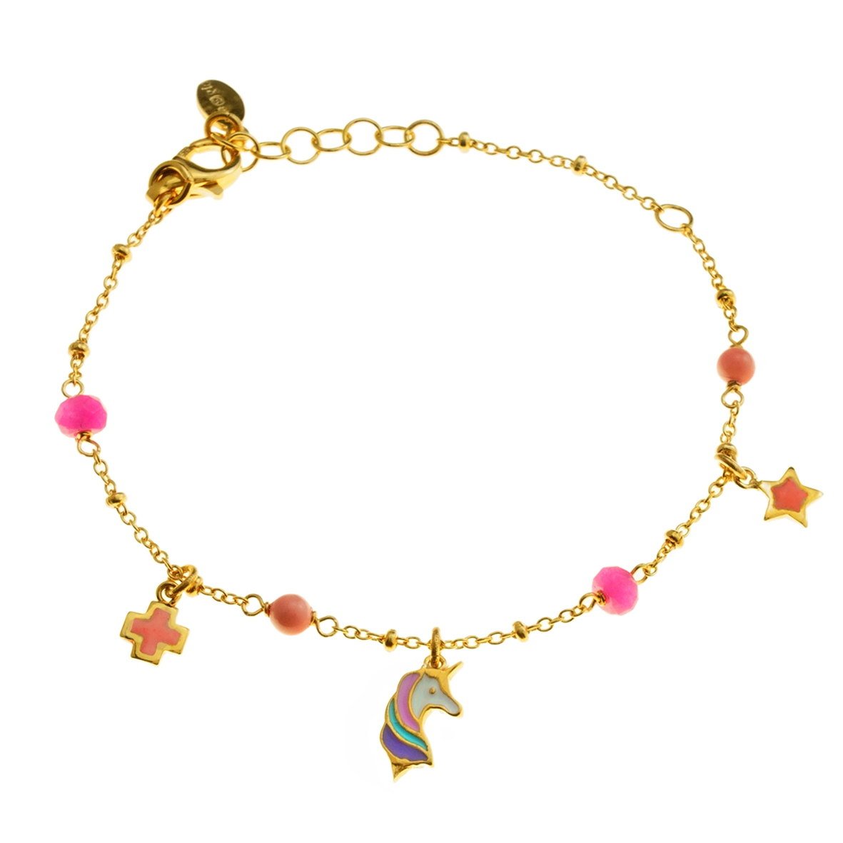 Βραχιόλι ασήμι 925 επιχρυσωμένο με σμάλτο