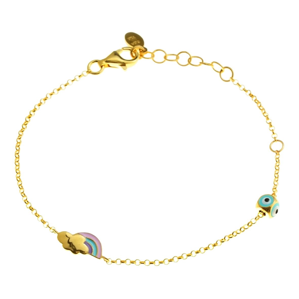 Βραχιόλι ασήμι 925 επιχρυσωμένο με σμάλτο