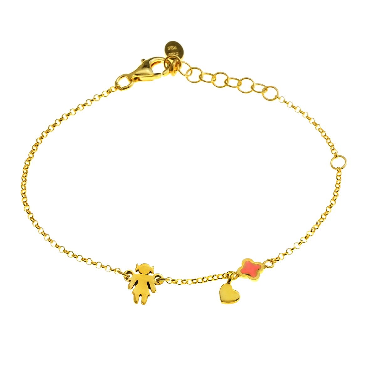 Βραχιόλι ασήμι 925 επιχρυσωμένο με σμάλτο