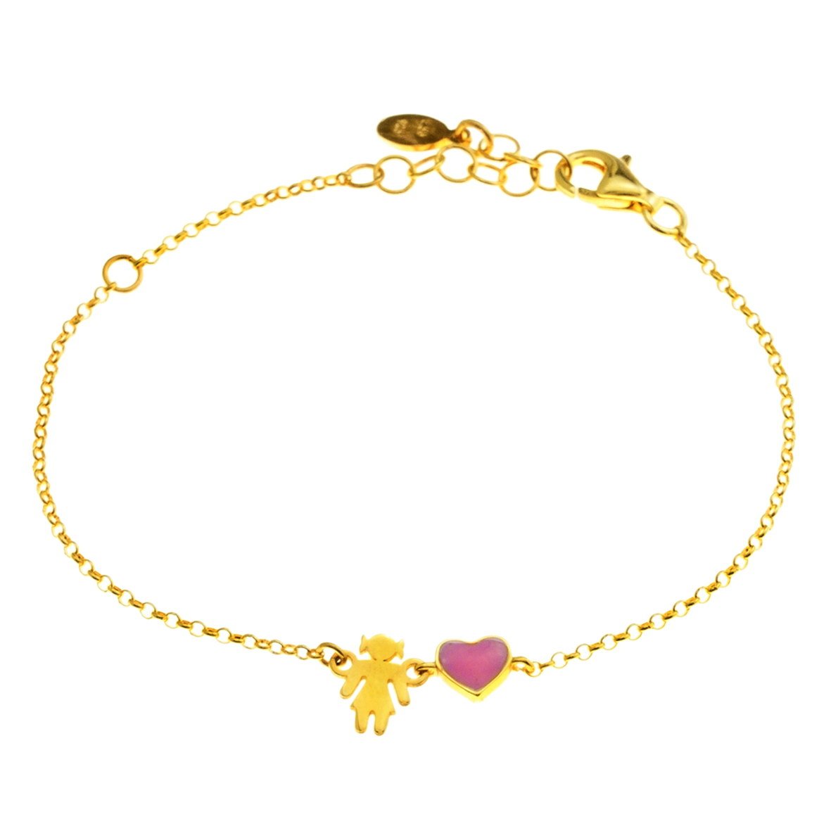 Βραχιόλι ασήμι 925 επιχρυσωμένο με σμάλτο