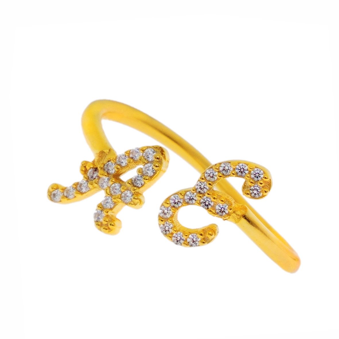 Δαχτυλίδι ασήμι 925 επιχρυσωμένο με zirconia