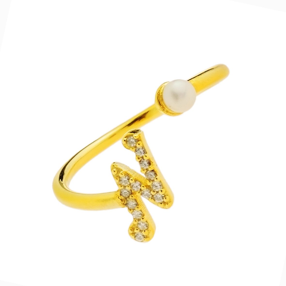 Δαχτυλίδι ασήμι 925 επιχρυσωμένο με zirconia