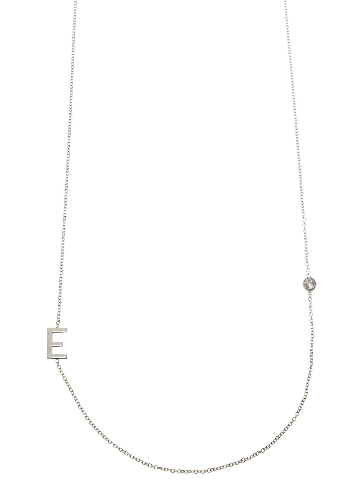 Necklace gold K14 with zirconia