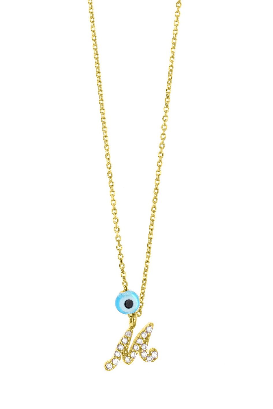 Κολιέ ασήμι 925 επιχρυσωμένο με λευκά zirconia