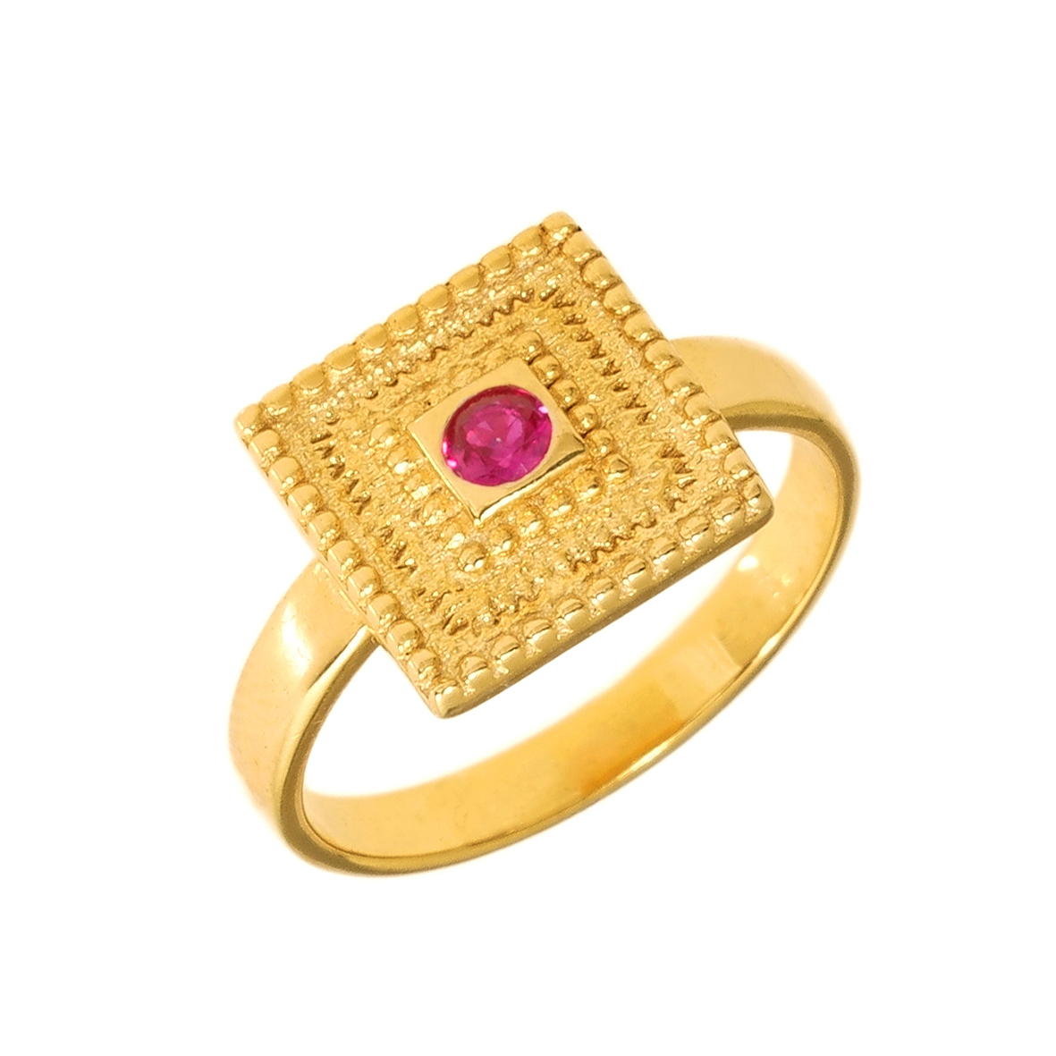 Δαχτυλίδι ασήμι 925 επιχρυσωμένο με zirconia