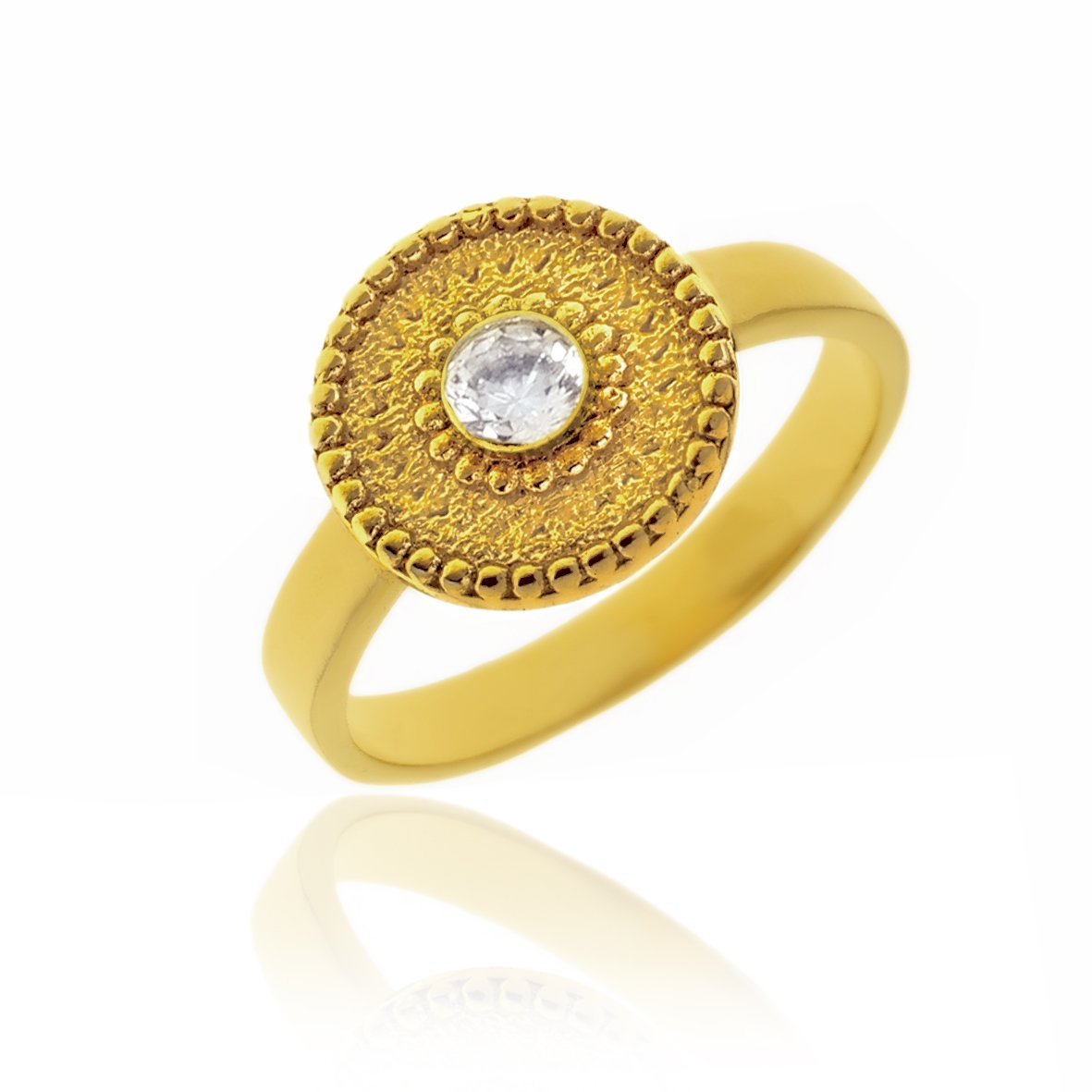 Δαχτυλίδι ασήμι 925 επιχρυσωμένο με zirconia