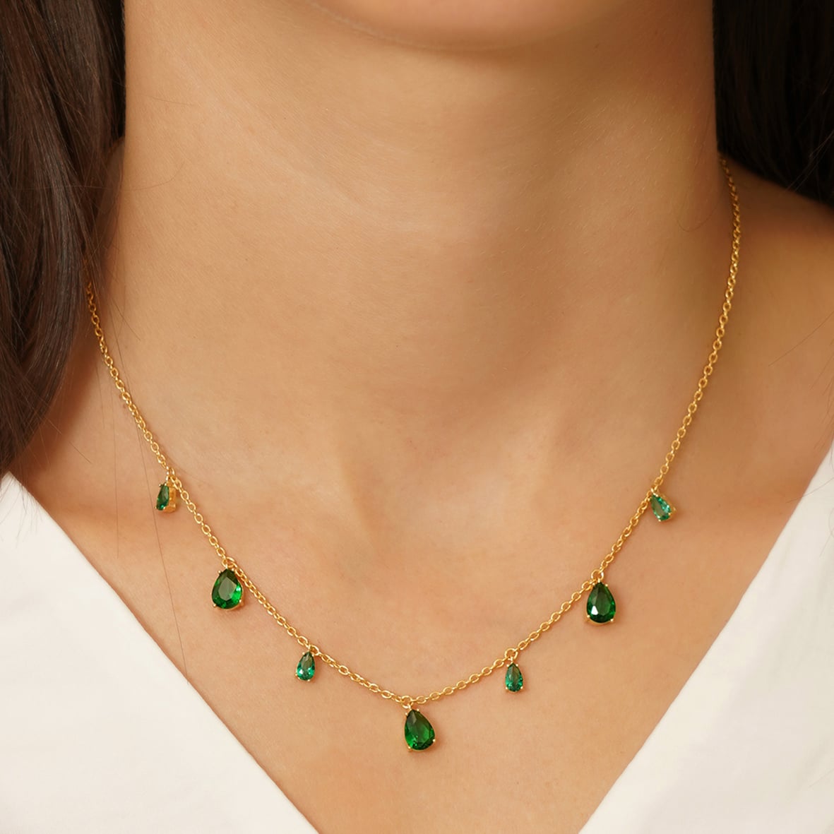 Κολιέ ασήμι 925 επιχρυσωμένο με κρύσταλλα