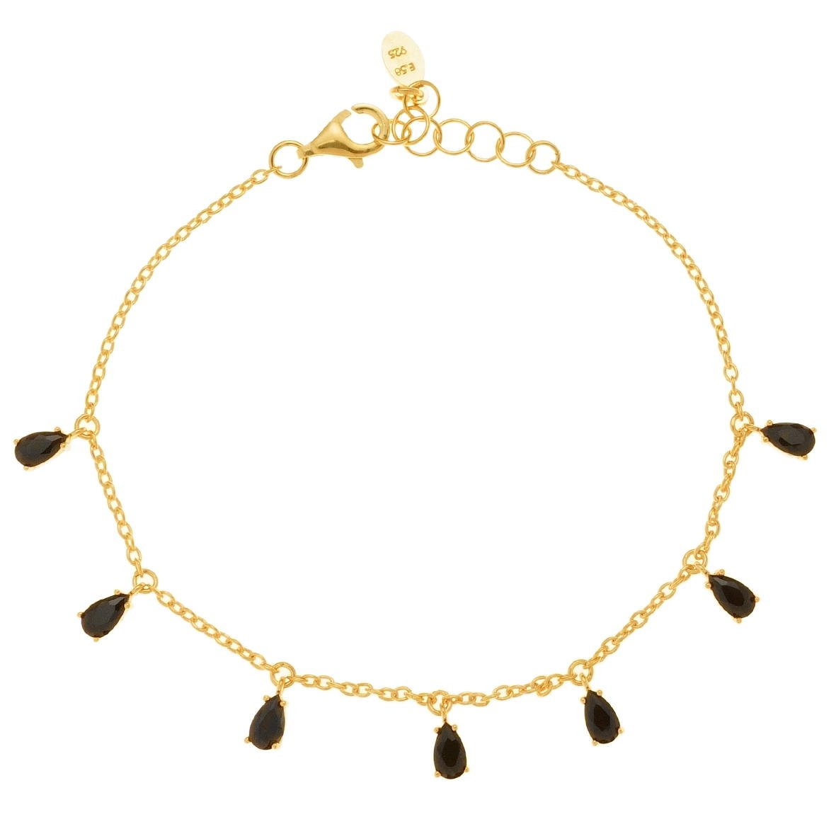 Βραχιόλι ασήμι 925 επιχρυσωμένο με zirconia