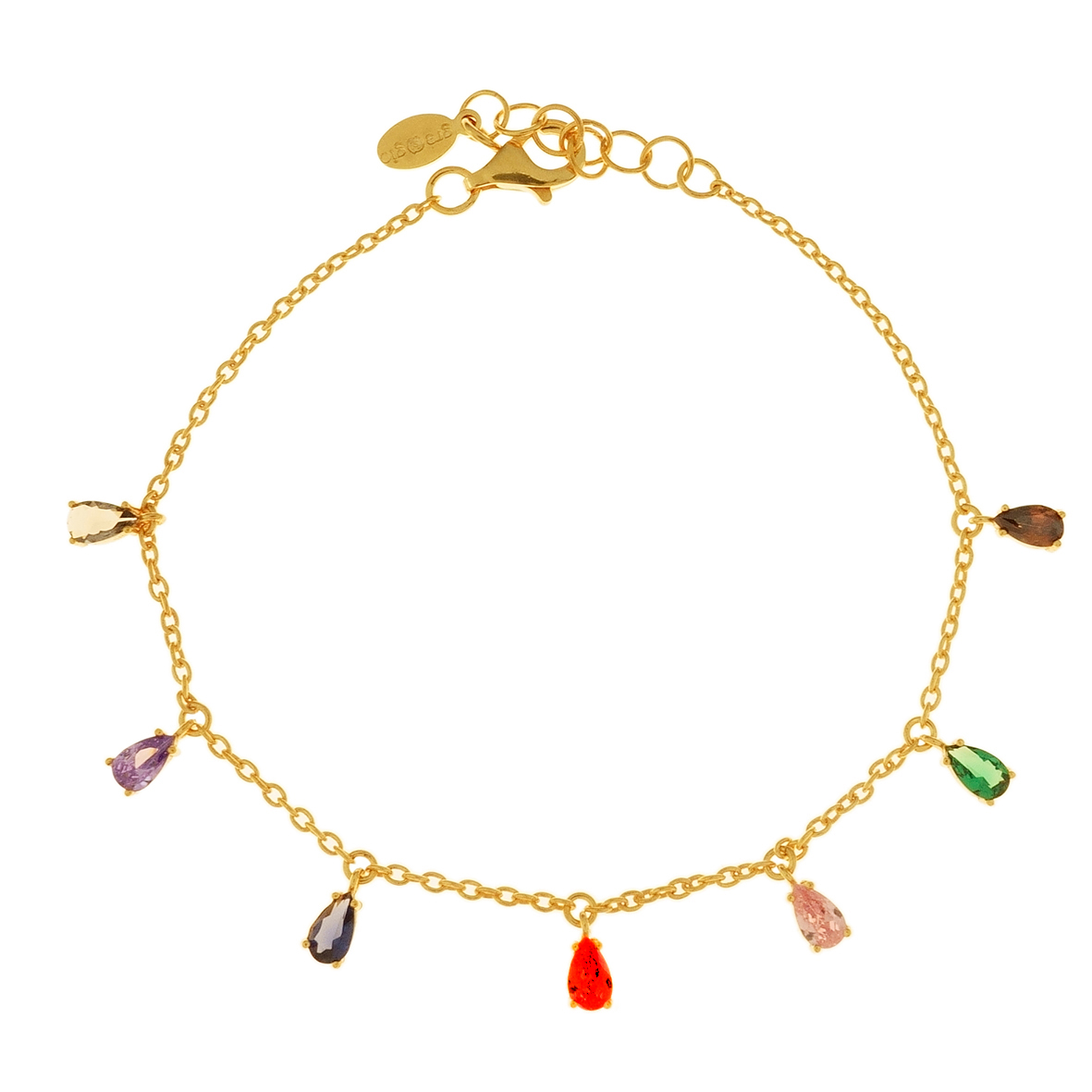 Βραχιόλι ασήμι 925 επιχρυσωμένο με zirconia