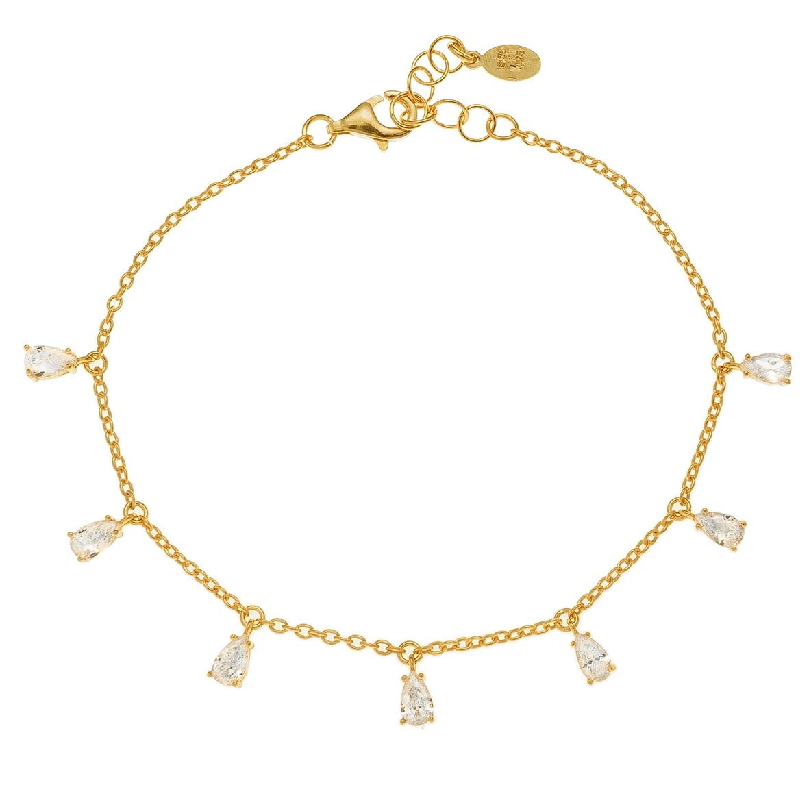 Βραχιόλι ασήμι 925 επιχρυσωμένο με zirconia