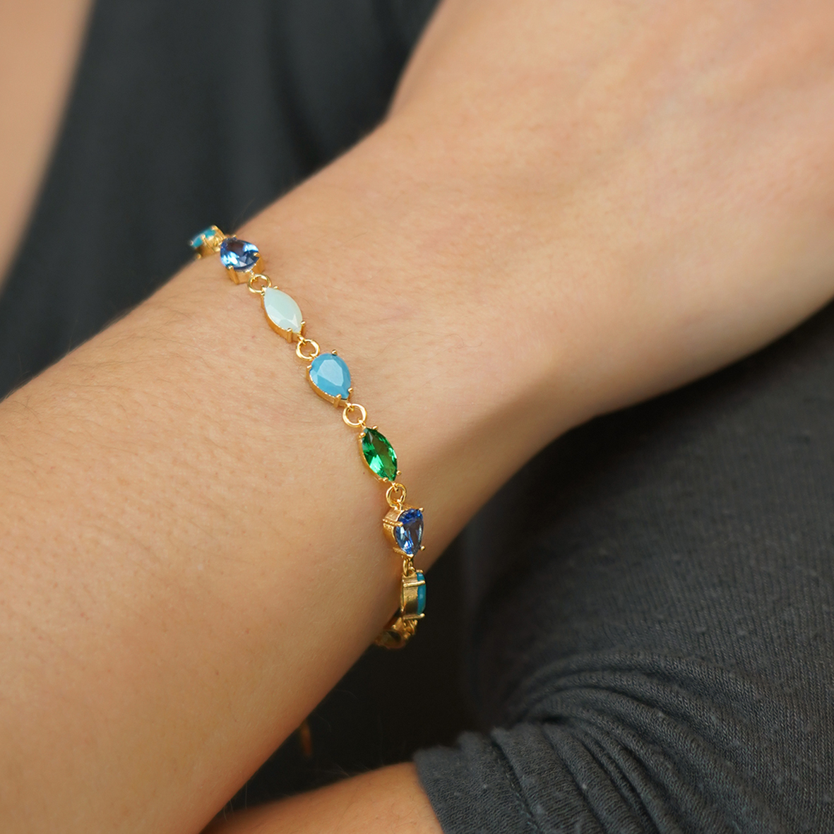 Βραχιόλι ασήμι 925 επιχρυσωμένο με zirconia