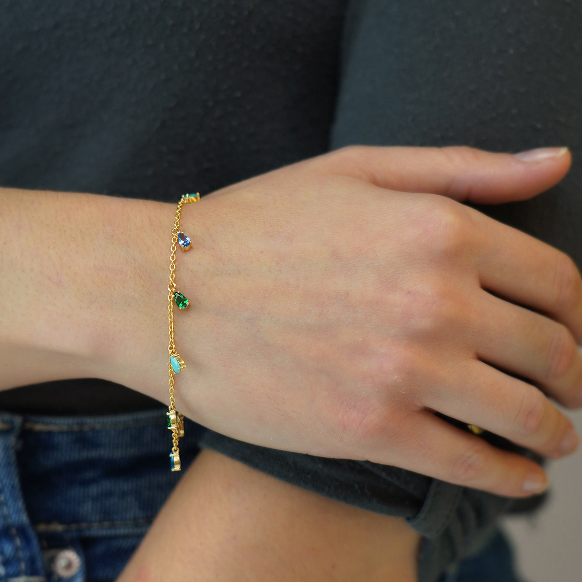 Βραχιόλι ασήμι 925 επιχρυσωμένο με zirconia