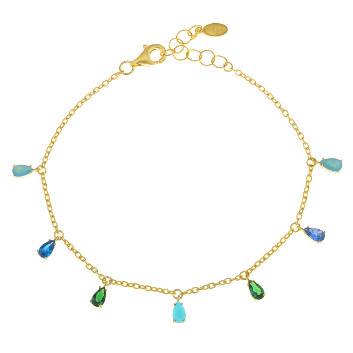 Βραχιόλι ασήμι 925 επιχρυσωμένο με zirconia