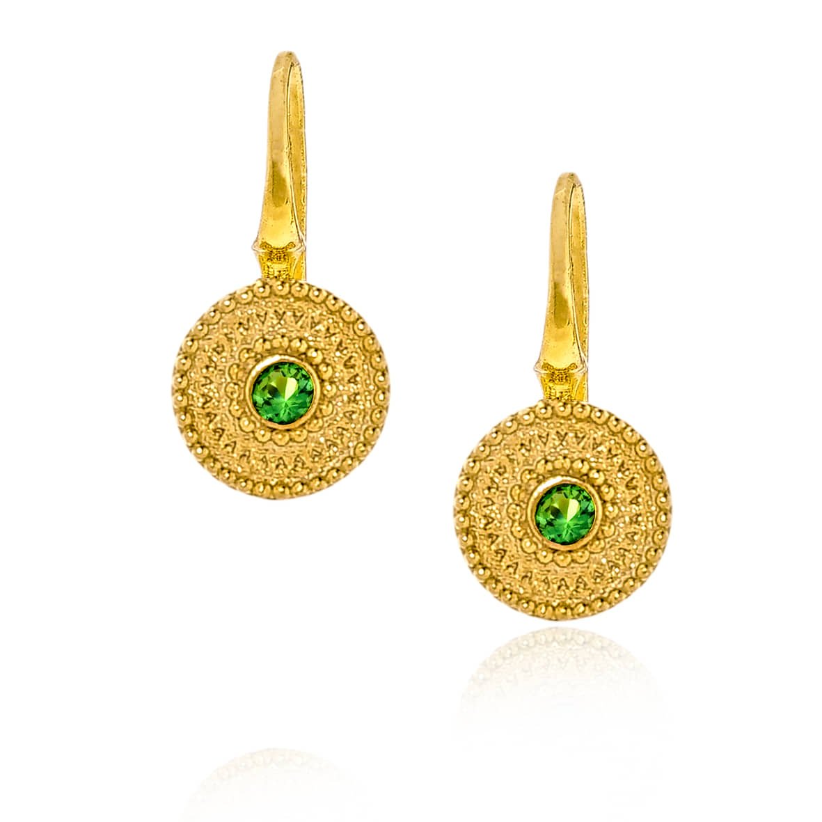 Σκουλαρίκια ασήμι 925 επιχρυσωμένα με zirconia