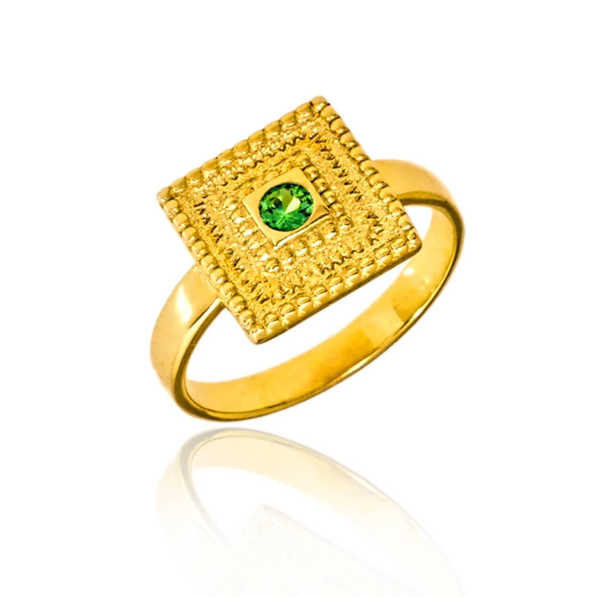 Δαχτυλίδι ασήμι 925 επιχρυσωμένο με zirconia