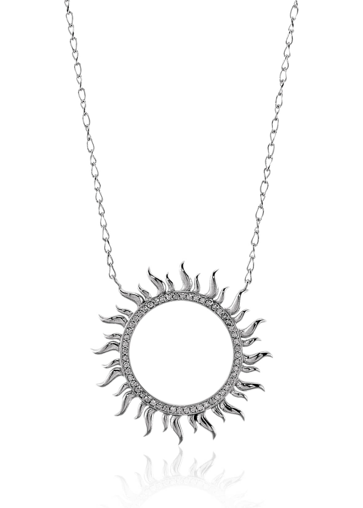 Κολιέ ασήμι 925 επιπλατινωμένο με zirconia