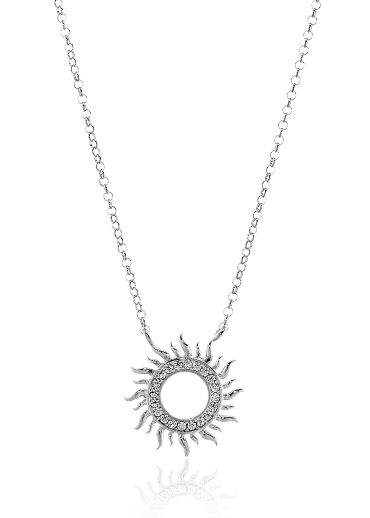 Κολιέ ασήμι 925 επιπλατινωμένο με zirconia