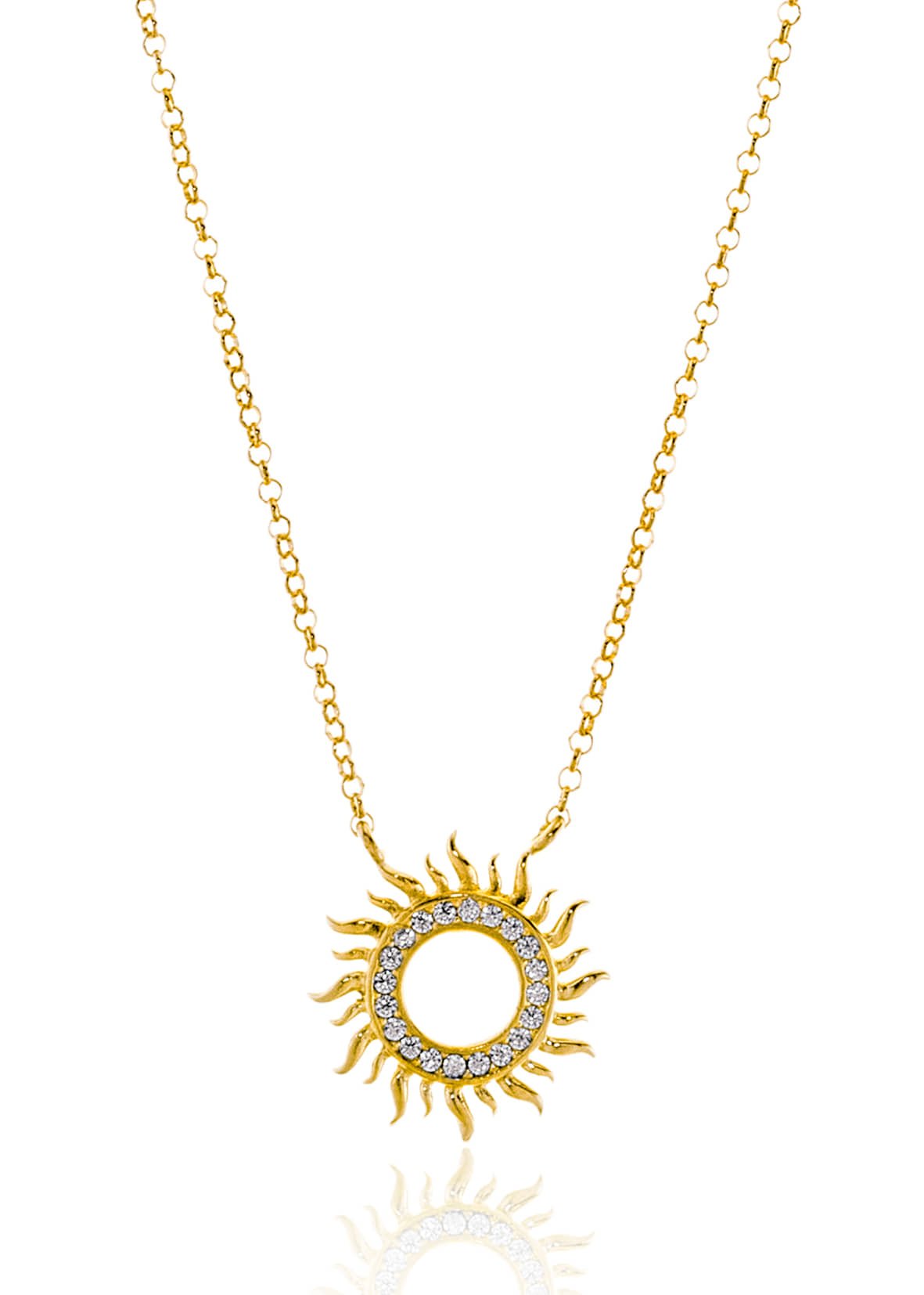 Κολιέ ασήμι 925 επιχρυσωμένο με zirconia