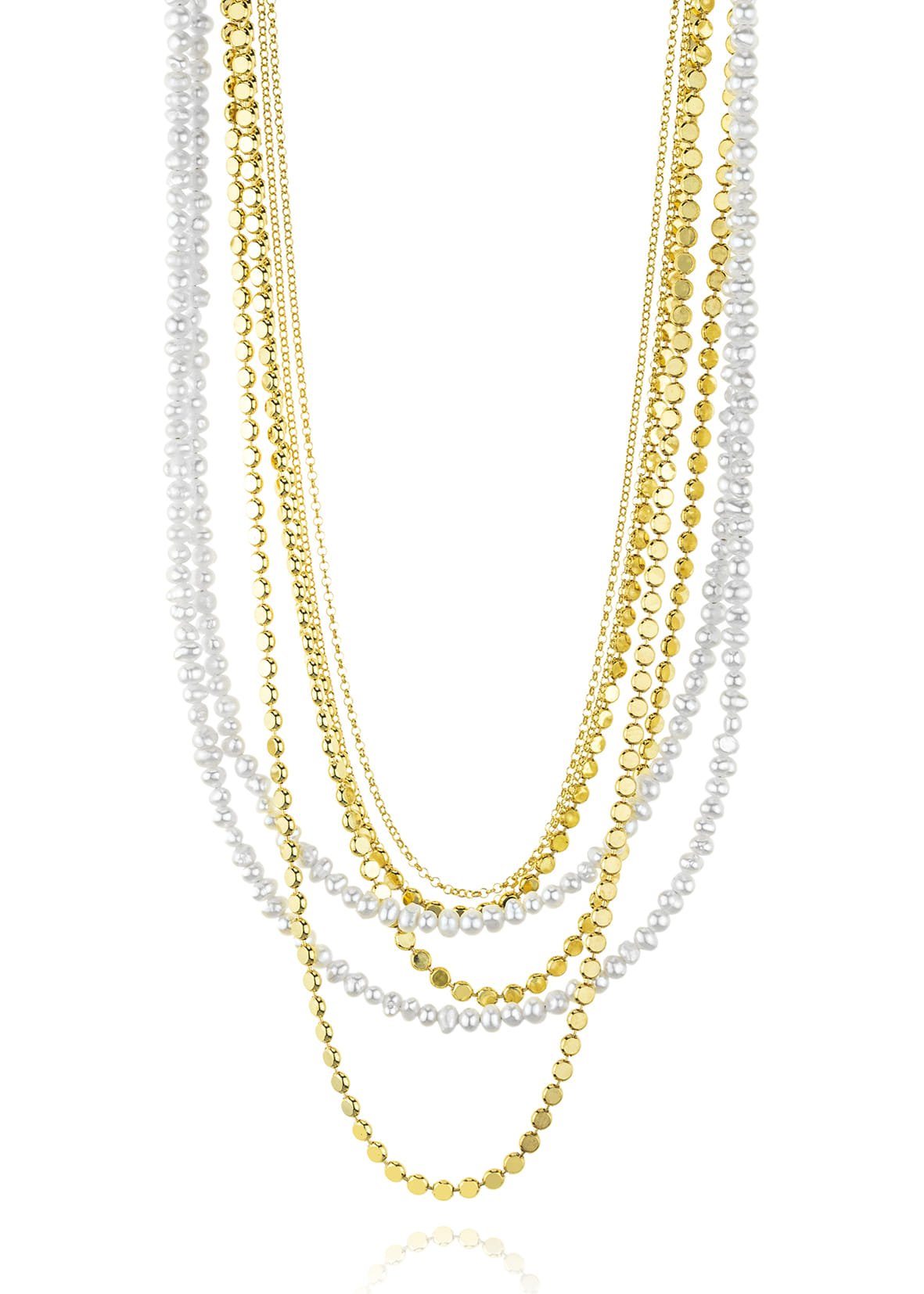 Κολιέ ασήμι 925 επιχρυσωμένο με μαργαριτάρι