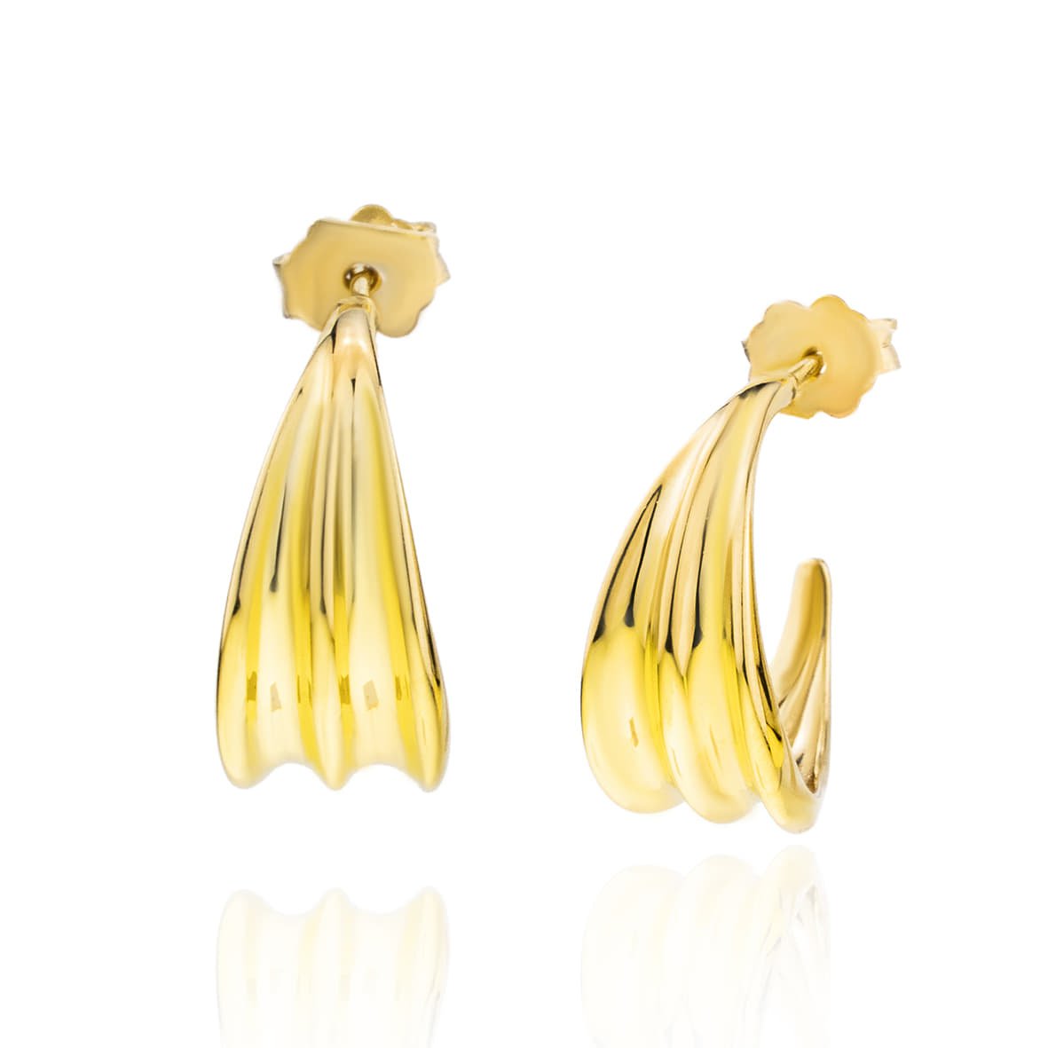 Σκουλαρίκια ασήμι 925 επιχρυσωμένα