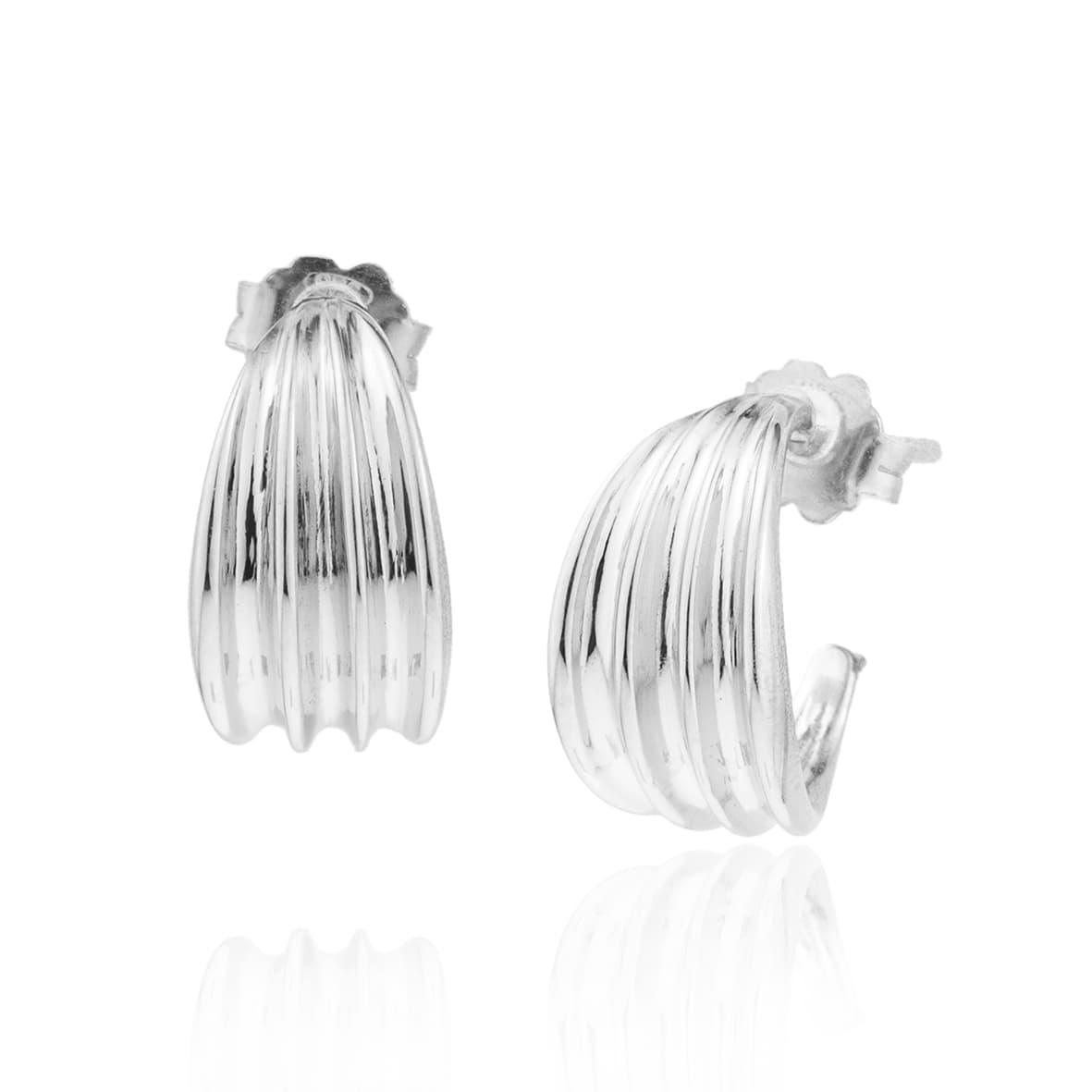 Σκουλαρίκια ασήμι 925 επιπλατινωμένα