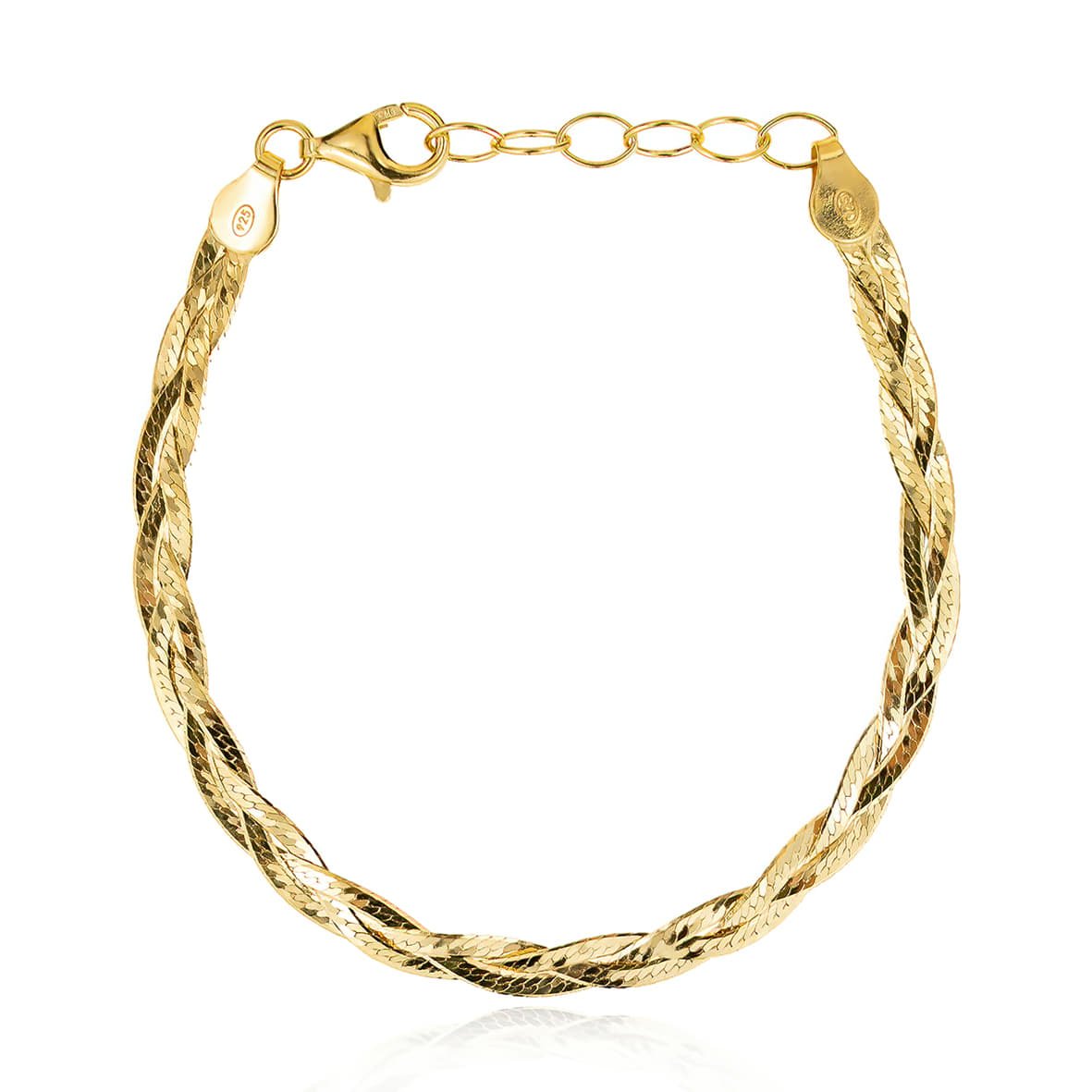 Bracelet silver 925 yellow gold plated