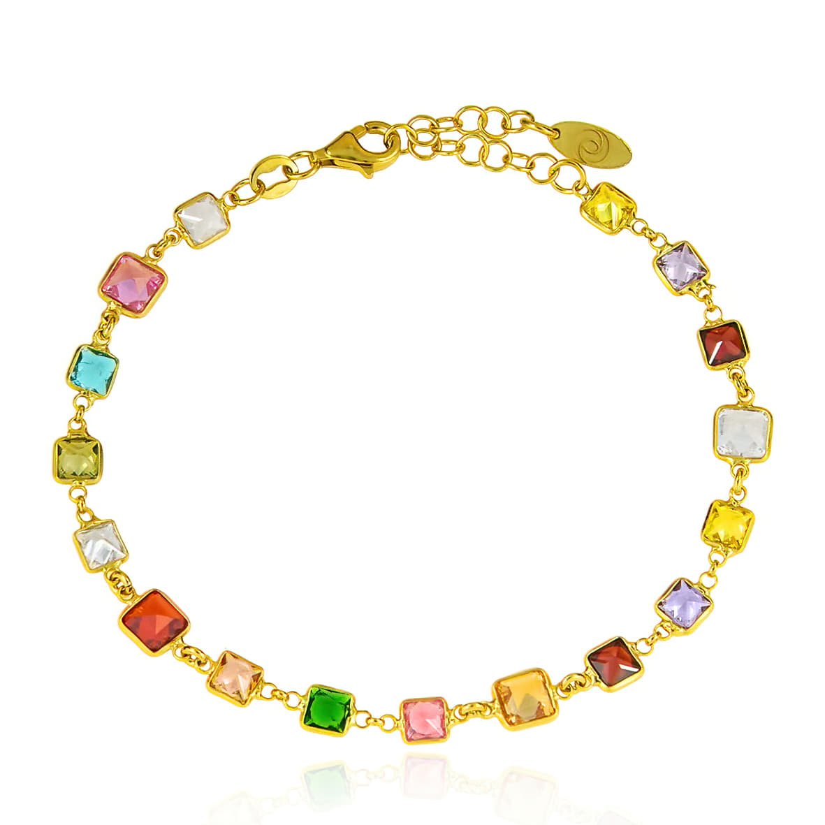 Σκουλαρίκι ασήμι 925 επιχρυσωμένο με zirconia