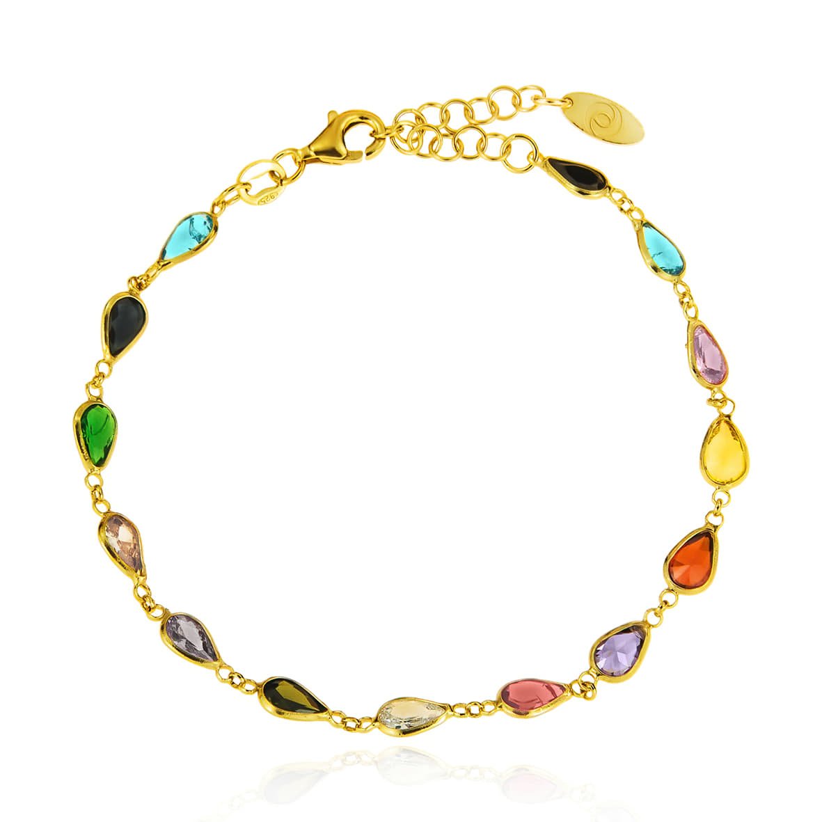 Σκουλαρίκι ασήμι 925 επιχρυσωμένο με zirconia