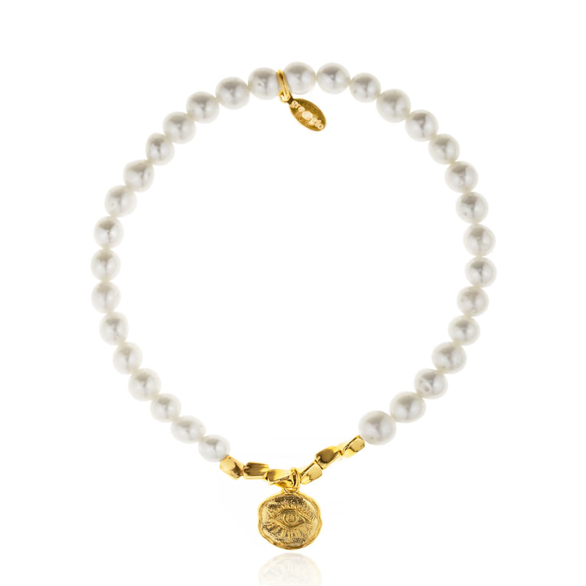 Βραχιόλι ασήμι 925 επιχρυσωμένο με μαργαριτάρι