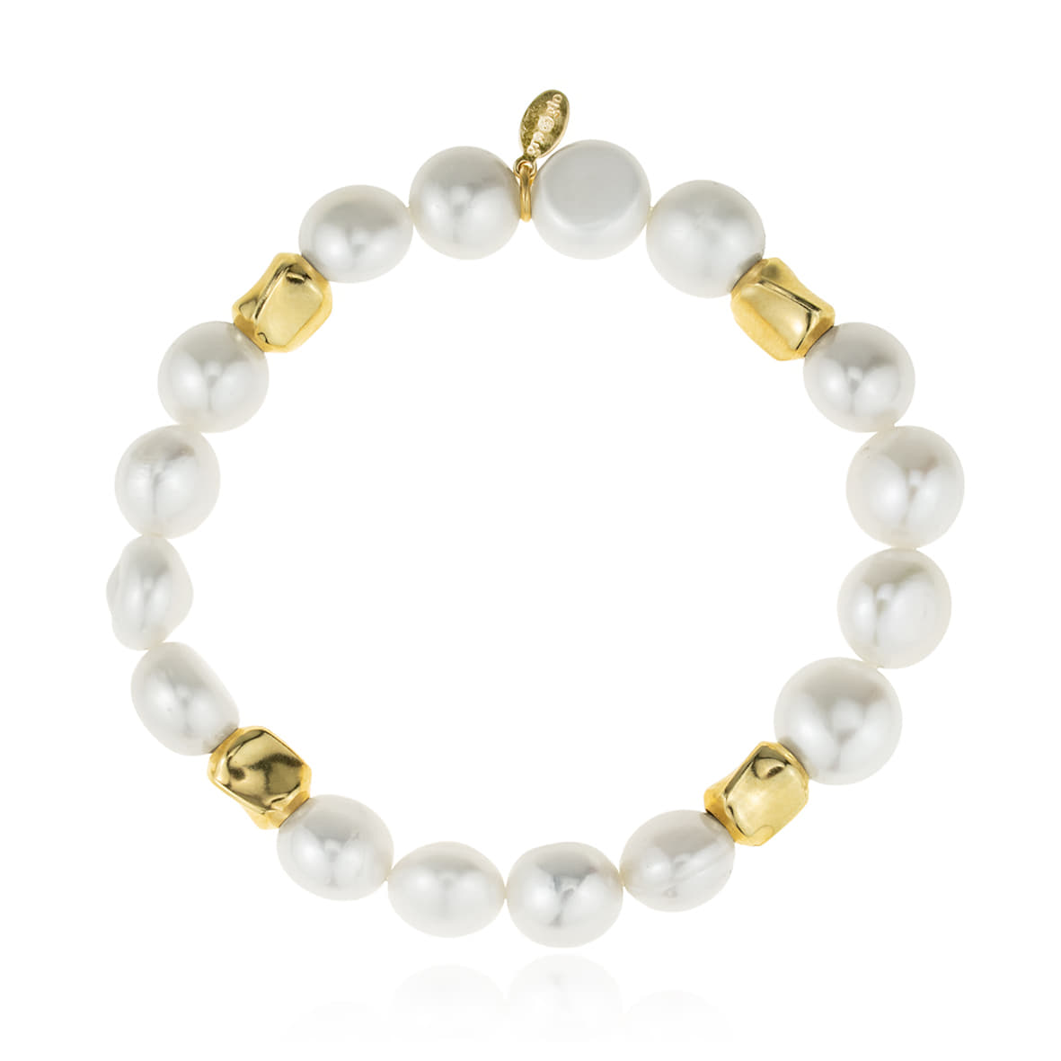 Βραχιόλι ασήμι 925 επιχρυσωμένο με μαργαριτάρι