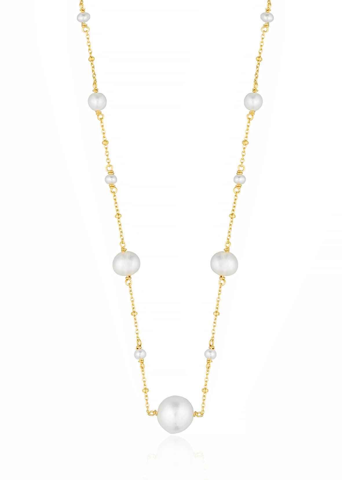 Κολιέ ασήμι 925 επιχρυσωμένο με μαργαριτάρι