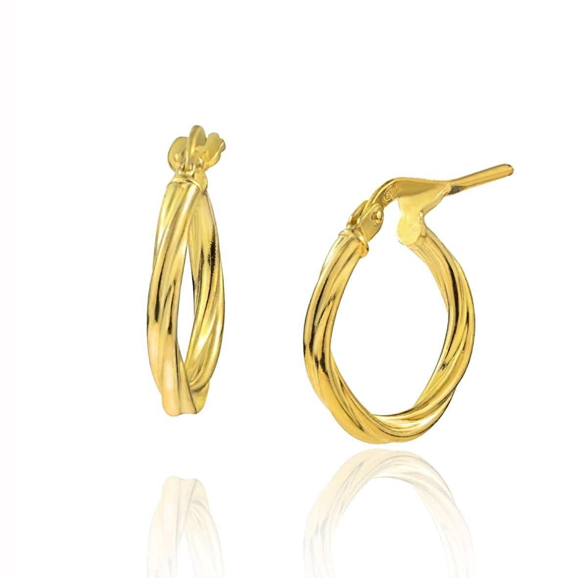 Earings silver 925 yellow gold plated