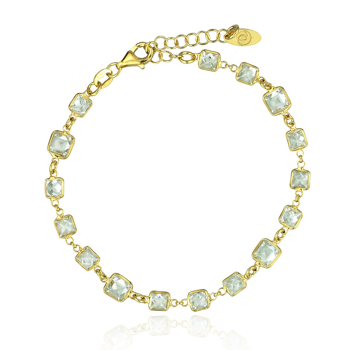 Σκουλαρίκι ασήμι 925 επιχρυσωμένο με zirconia