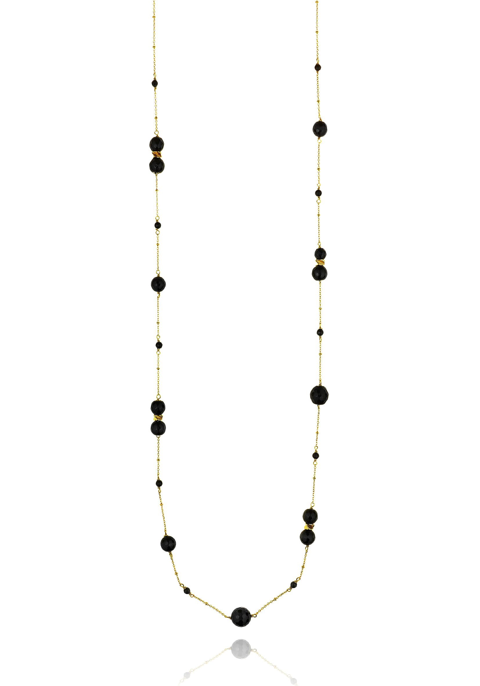 Κολιέ ασήμι 925 επιχρυσωμένο με όνυχα