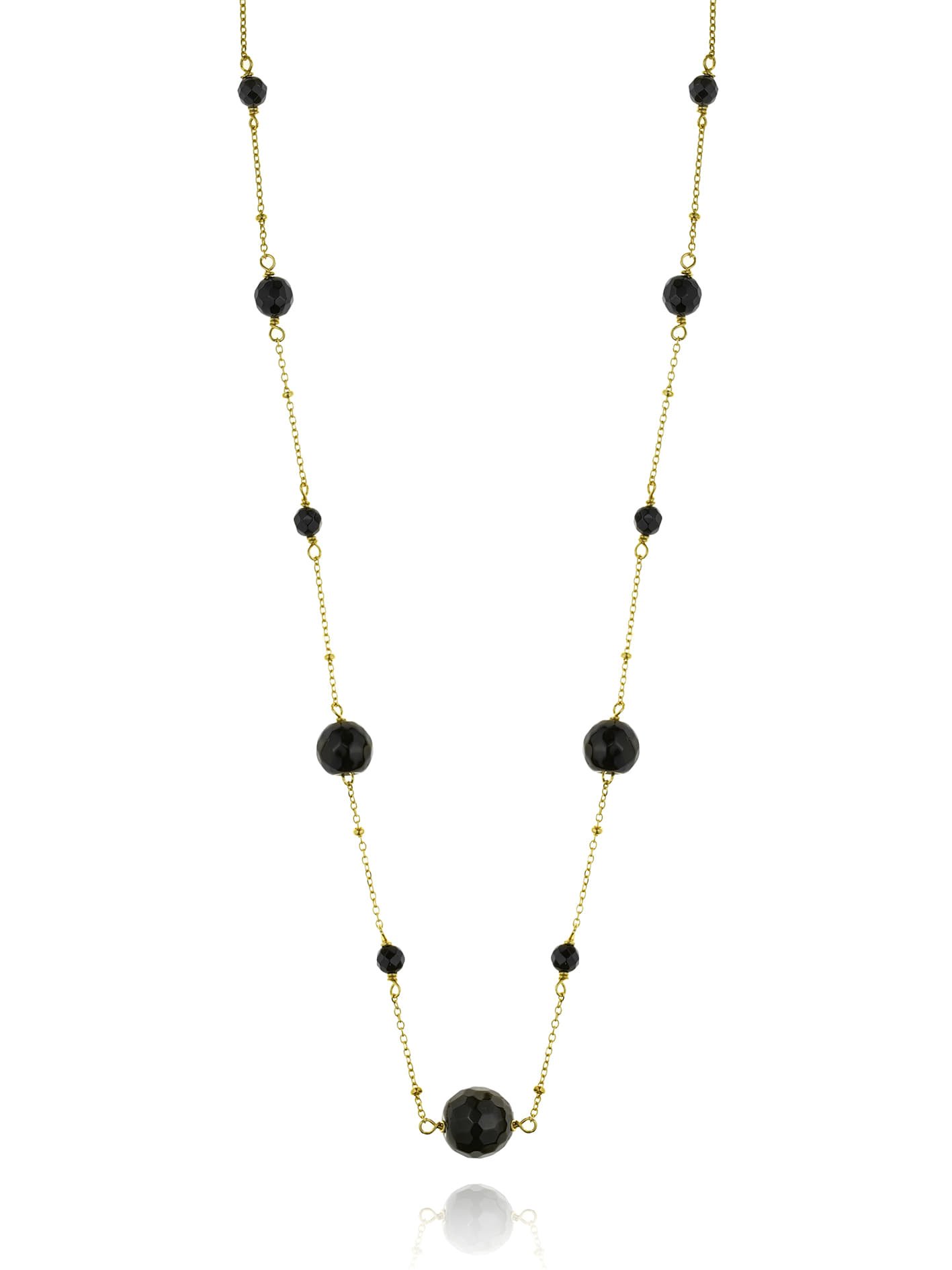 Κολιέ ασήμι 925 επιχρυσωμένο με όνυχα