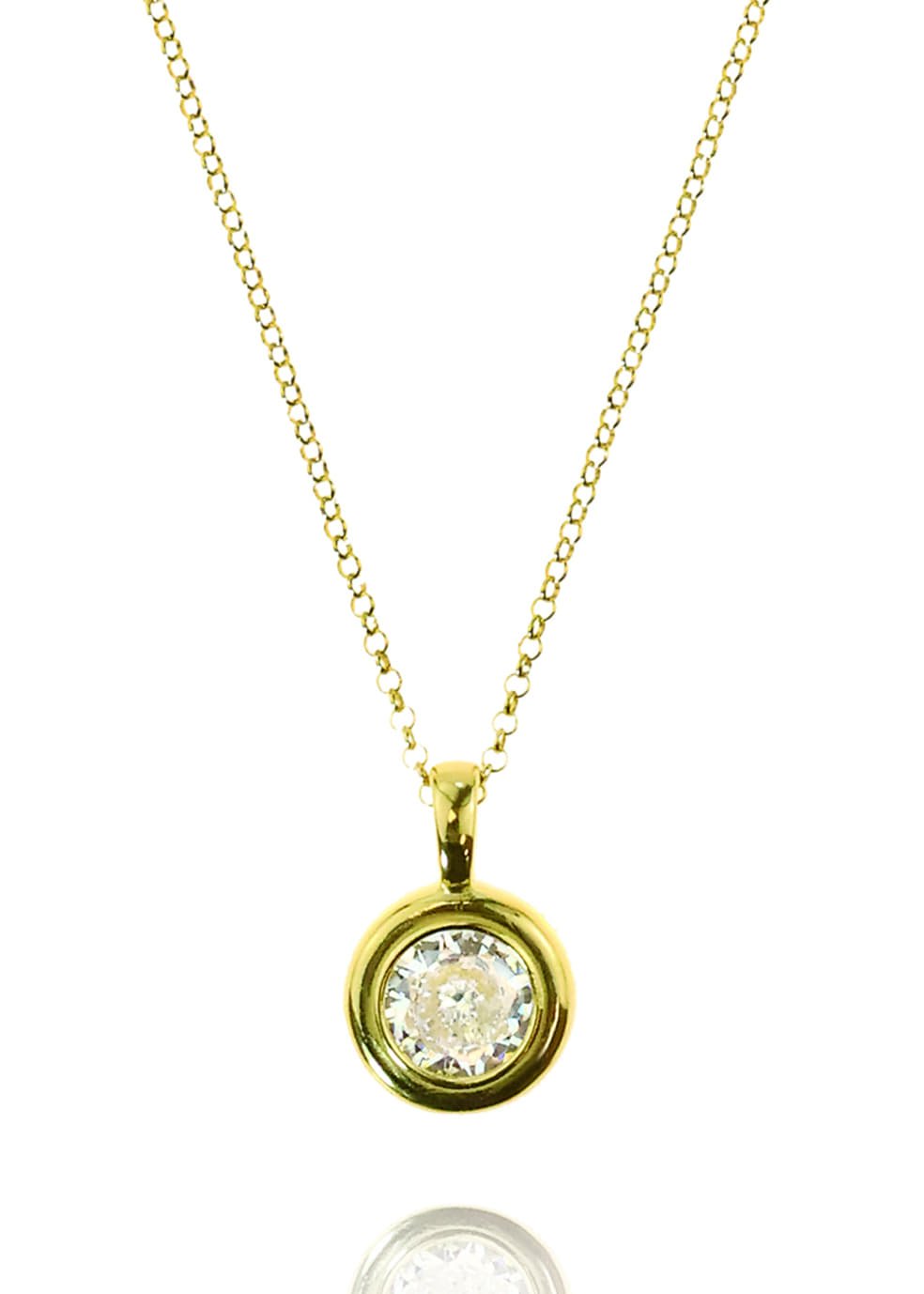 Κολιέ ασήμι 925 επιχρυσωμένο με zirconia