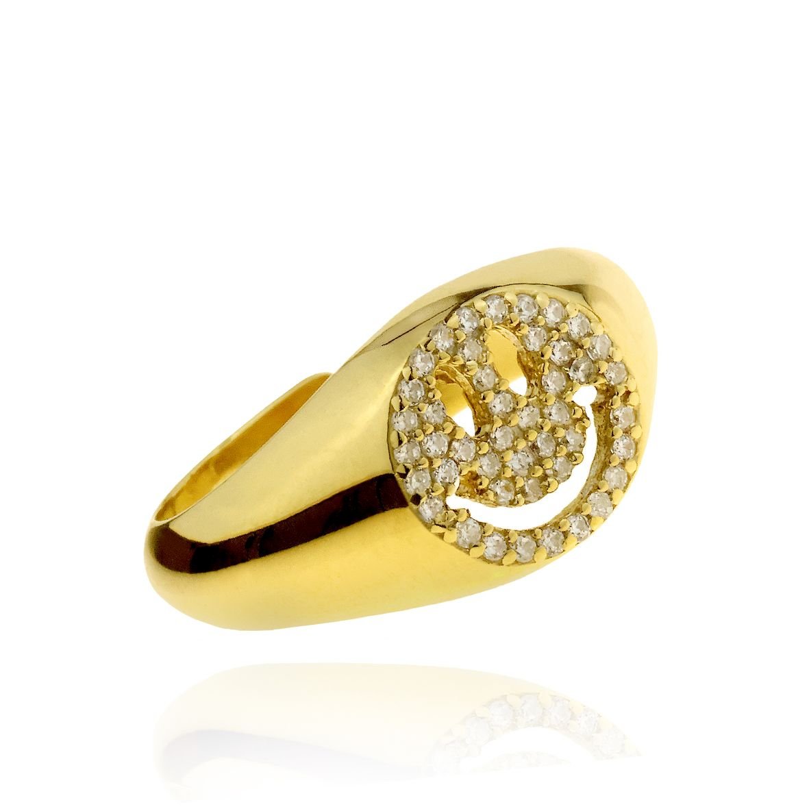 Δαχτυλίδι ασήμι 925 επιχρυσωμένο με ζιργκόνια