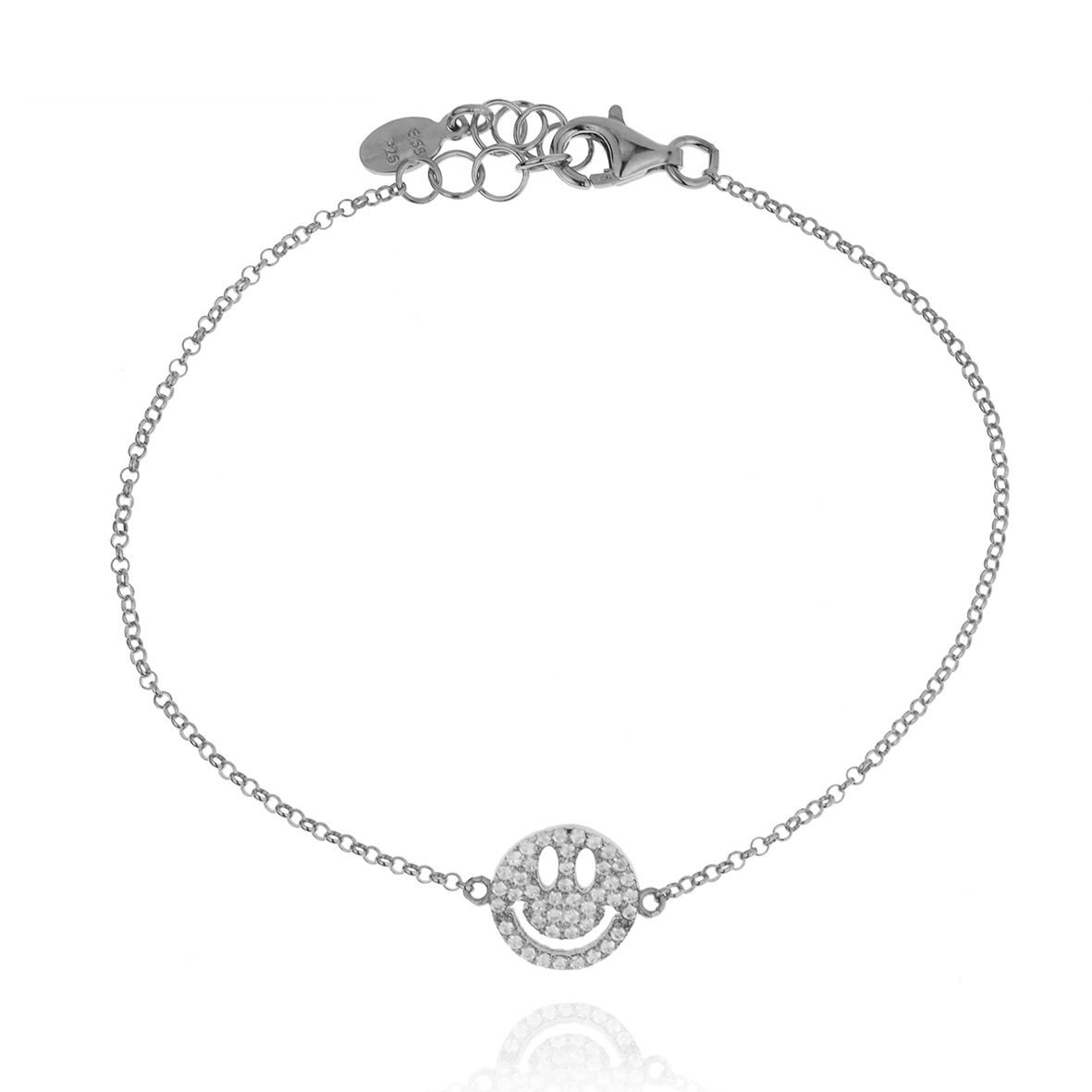 Βραχιόλι ασήμι 925 επιπλατινωμένο με ζιργκόνια